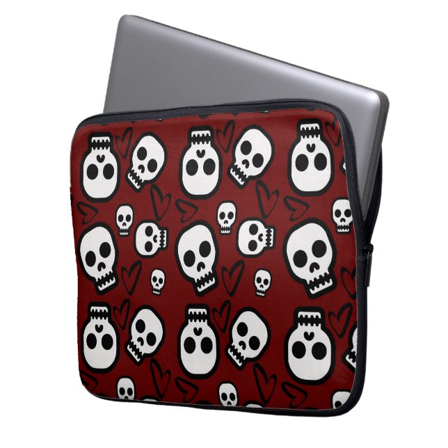 Housse Pour Ordinateur Portable Skulls and Hearts Laptop carrier  (devant gauche)