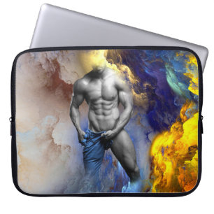 Housse Pour Ordinateur Portable SlipperyJoe's Homme torse nu abs sixpack sexy mett