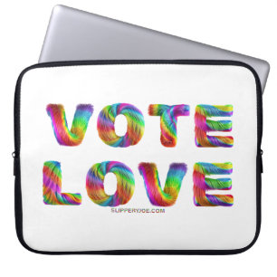 Housse Pour Ordinateur Portable SlipperyJoe's vote amour égalité cadeaux gay pride