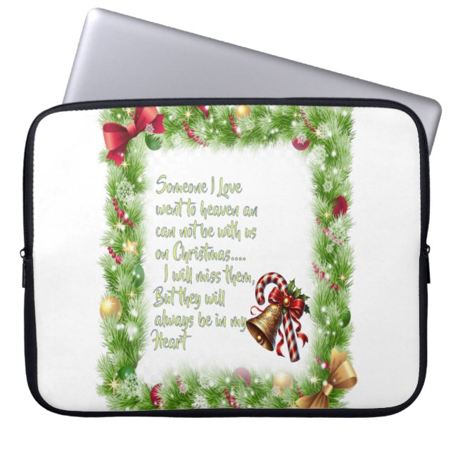 Housse Pour Ordinateur Portable slogan de Noël (Devant)