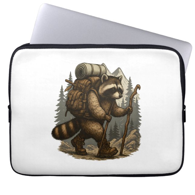 Housse Pour Ordinateur Portable Sloth Camping Randonnée (Devant)