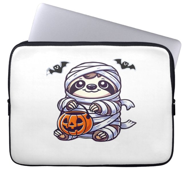 Housse Pour Ordinateur Portable Sloth Halloween Mummy Kids Femmes Hommes Sloth Cla (Devant)