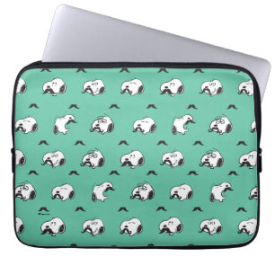 Housse Pour Ordinateur Portable Snoopy Moustaches et Motif Turquoise