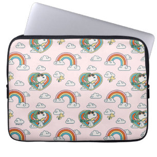 Housse Pour Ordinateur Portable Snoopy & Woodstock Rainbow Heart Motif