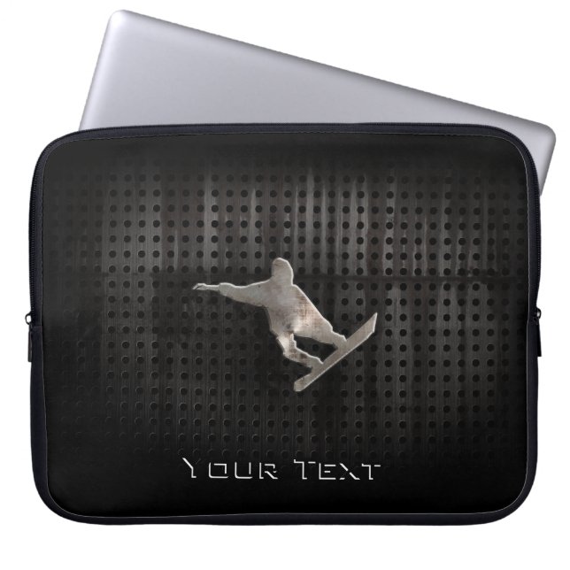 Housse Pour Ordinateur Portable Snowboarding grunge (Devant)