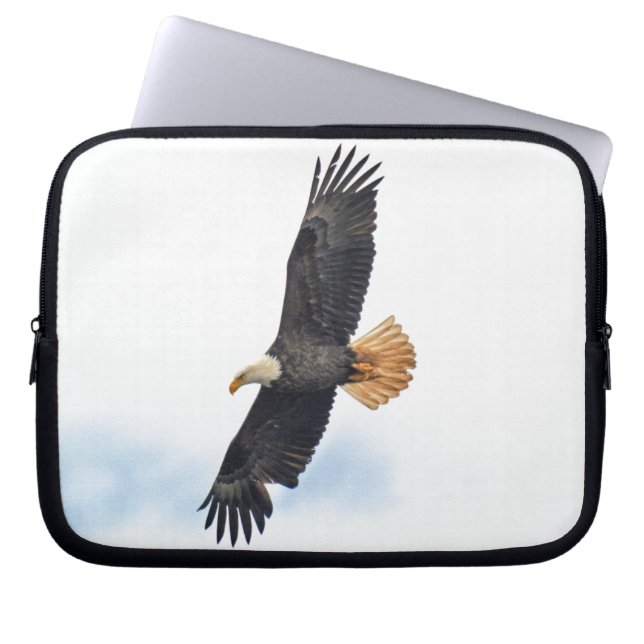 Housse Pour Ordinateur Portable Soaring Bald Eagle Wildife Photo Art (Devant)