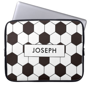 Housse Pour Ordinateur Portable Soccer   motif de football personnalisable   Nom p