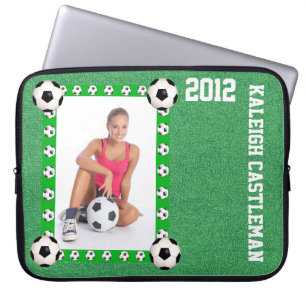 Housse Pour Ordinateur Portable Soccer Photo Sleeve - SRF