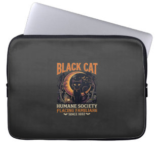 Housse Pour Ordinateur Portable Société humanitaire du chat noir Halloween Croissa