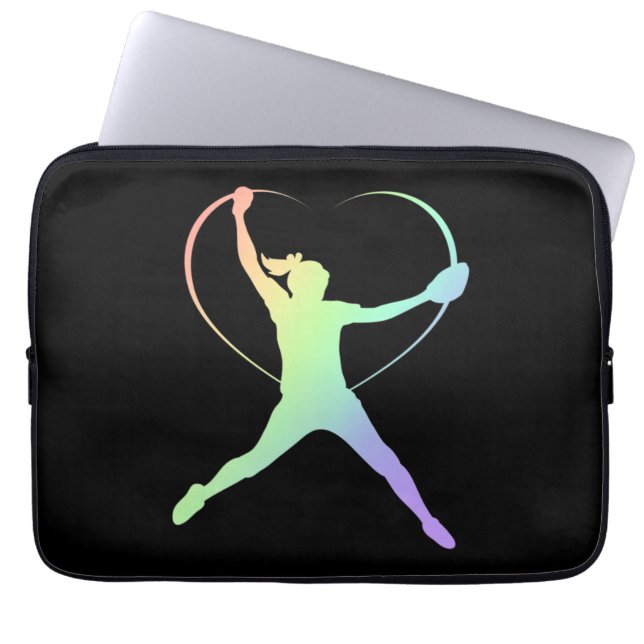 Housse Pour Ordinateur Portable Soft Rainbow Softball (Devant)