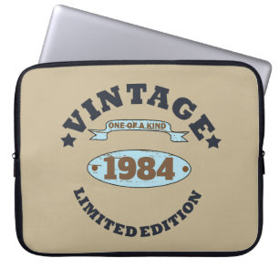 Housse Pour Ordinateur Portable Soirée de 40 ans vintage personnalisée