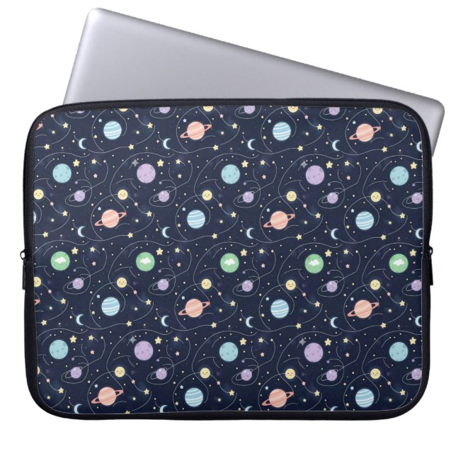 Housse Pour Ordinateur Portable Solar System Planets Seamless Pattern (Devant)