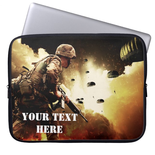 Housse Pour Ordinateur Portable Soldat de combat terrestre (Devant)