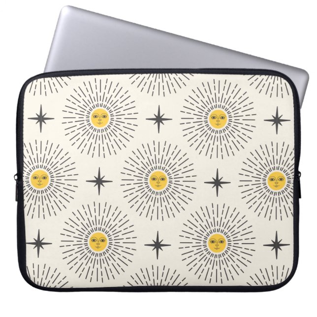 Housse Pour Ordinateur Portable Soleil avec Motif céleste sans joint (Devant)