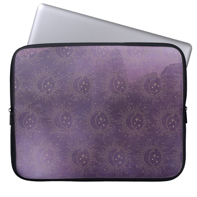 Housse Pour Ordinateur Portable Soleil et Lune (Devant)