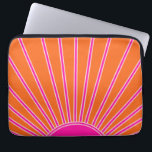 Housse Pour Ordinateur Portable Soleil Sunrise Orange Et Rose Chaud Preppy Sunshin<br><div class="desc">Impression solaire - rose et orange chauds - Soleil,  Abstrait moderne Lever géométrique.</div>