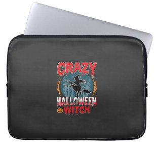 Housse Pour Ordinateur Portable Sorcière d'Halloween folle balai volant design d'h