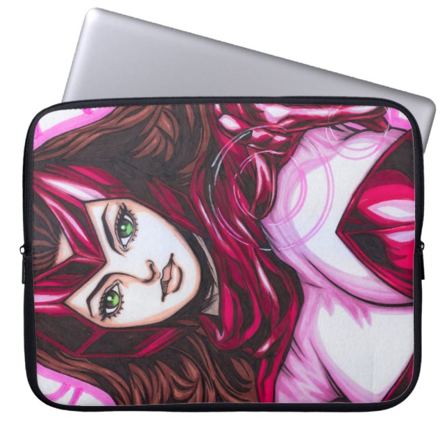 Housse Pour Ordinateur Portable Sorcière écarlate ~ Wanda Maximoff (Devant)