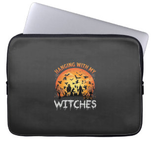 Housse Pour Ordinateur Portable Sorcières suspendues Halloween Lune Chauves-souris