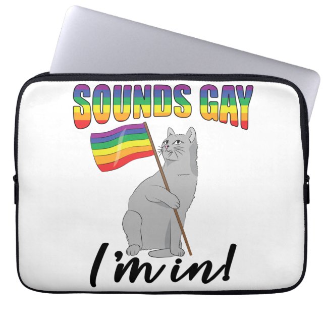 Housse Pour Ordinateur Portable Sounds Gay I'm (Devant)
