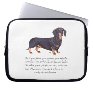 Housse Pour Ordinateur Portable Souvenir de Dachshund - Femelle