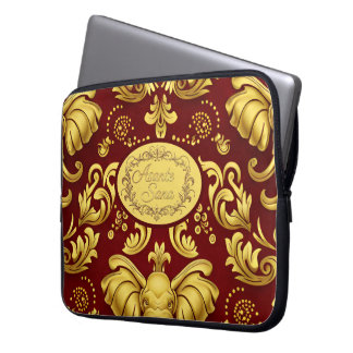 Housse Pour Ordinateur Portable Sovereign Gratitude: Gold Ornate Elephant & Asante