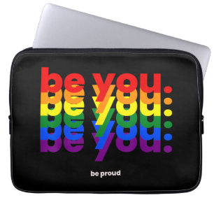 Housse Pour Ordinateur Portable Soyez vous soyez fier LGBTQ Fierté Arc-en-ciel Les
