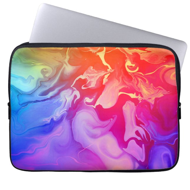 Housse Pour Ordinateur Portable Spectre Électrique en Mouvement (Devant)