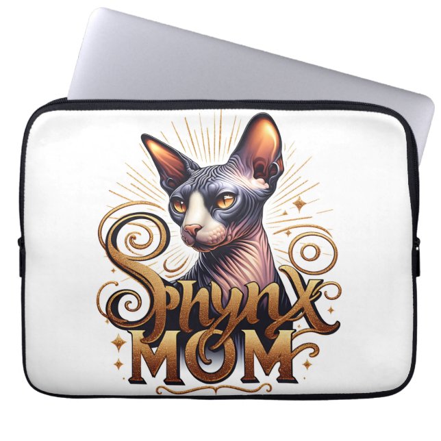 Housse Pour Ordinateur Portable Sphynx Chat Personnalisé Maman Coque d'ordinateur  (Devant)