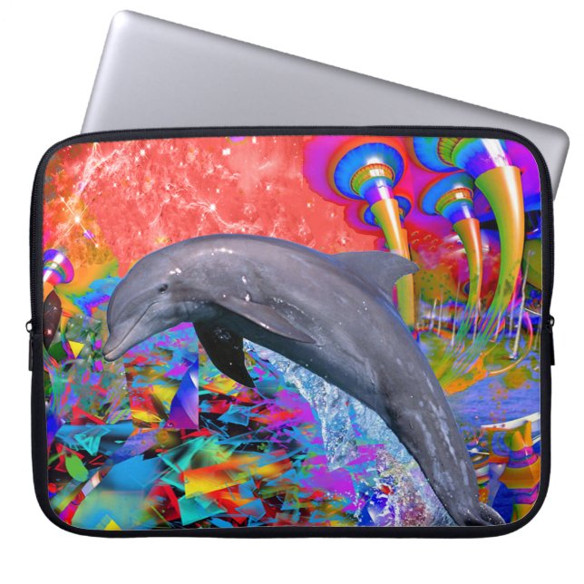 Housse Pour Ordinateur Portable Splash couleur dauphin (Devant)