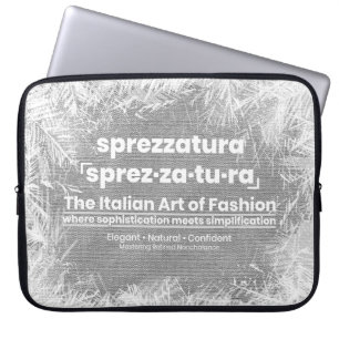 Housse Pour Ordinateur Portable SPREZZATURA : L'ART ITALIEN DE LA MODE-BlackDenim