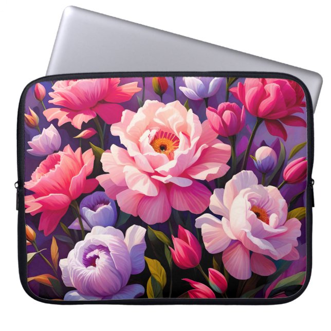 Housse Pour Ordinateur Portable Spring Zen Sunrise Pink Blossom Garden  (Devant)