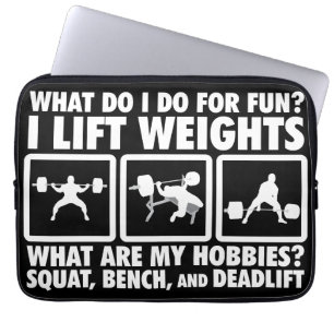 Housse Pour Ordinateur Portable Squat, Banc, Deadlift - Motivation