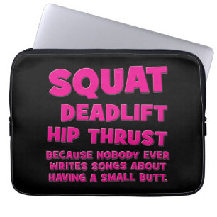 Housse Pour Ordinateur Portable Squat, Deadlift, Hip Thrust, Gains de bottes - Fem