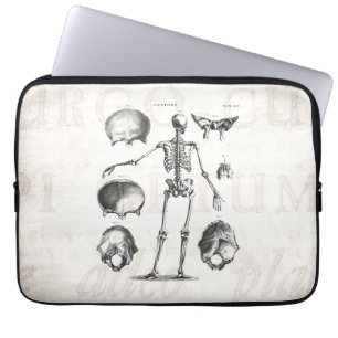 Housse Pour Ordinateur Portable Squelette d'antiquité squelette des années 1800 vi