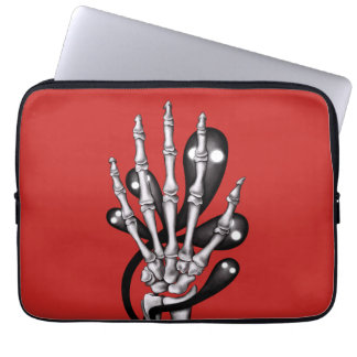 Housse Pour Ordinateur Portable Squelette Main Avec Fantômes