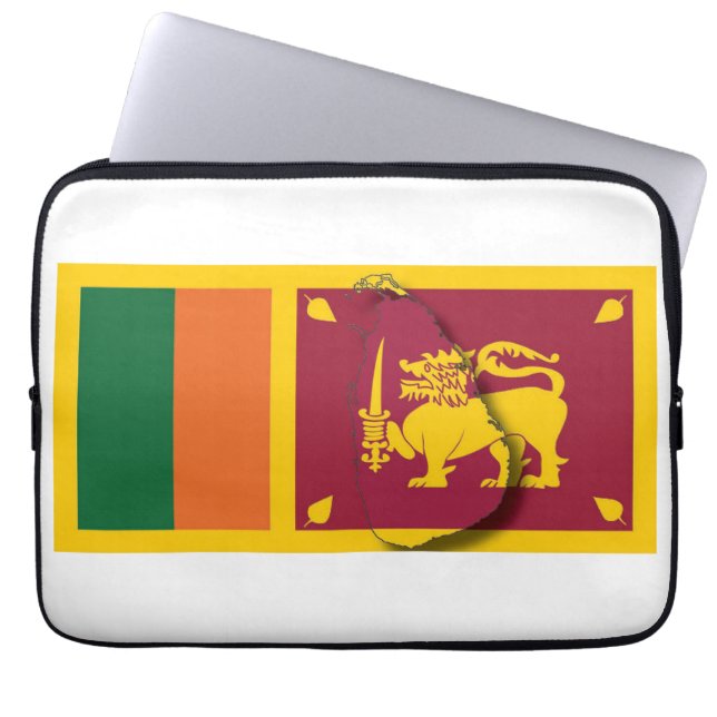 Housse Pour Ordinateur Portable SRI LANKA Drapeau Carte Ordinateur Patriotique BLA (Devant)