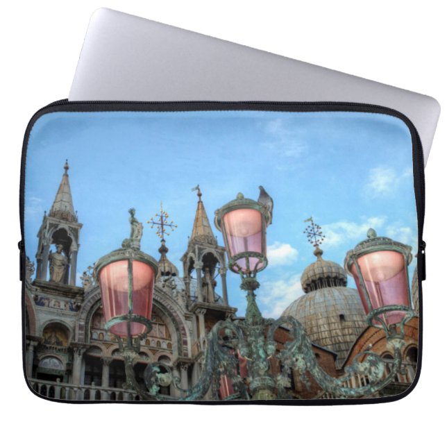 Housse Pour Ordinateur Portable St. Marks et lampe, Venise, Italie (Devant)