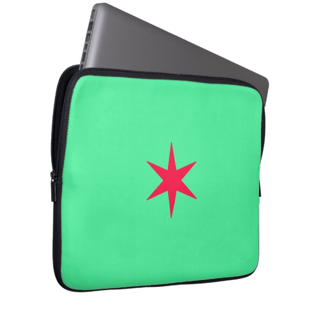 Housse Pour Ordinateur Portable Star Stern green and neon rose (Devant droit)
