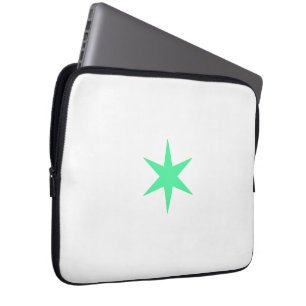 Housse Pour Ordinateur Portable Star Stern neon-green et white
