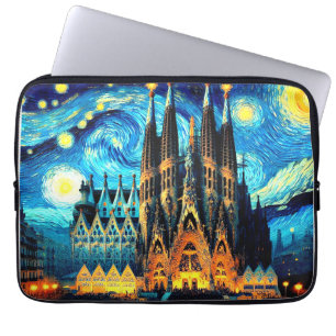 Housse Pour Ordinateur Portable Starry Sagrada Familia Barcelona