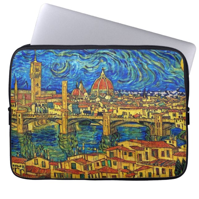 Housse Pour Ordinateur Portable Starry Starry Night Florence Italie (Devant)