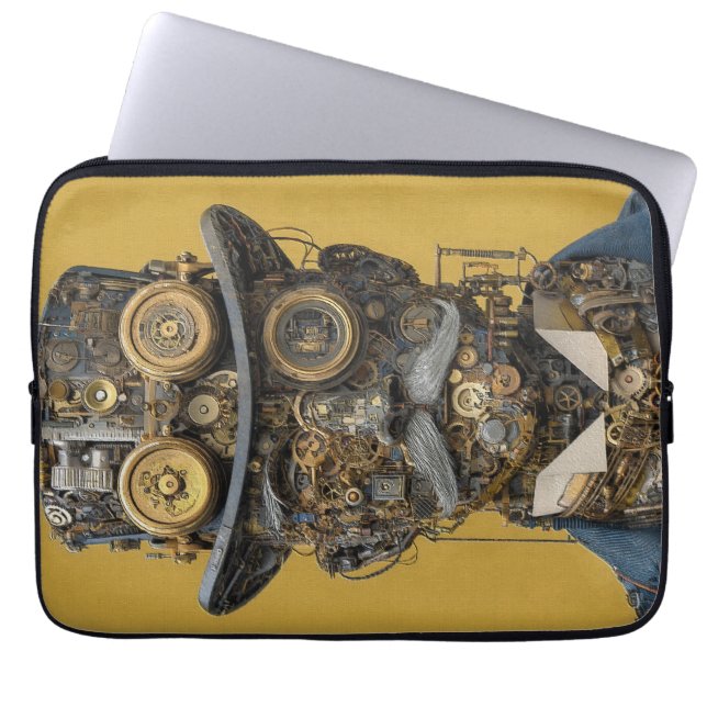 Housse Pour Ordinateur Portable Steampunk Mechanical Gentleman (Devant)
