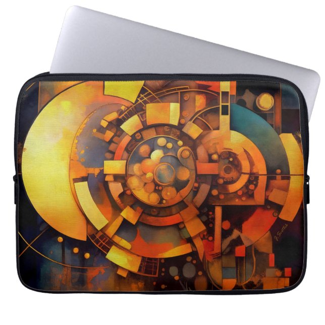 Housse Pour Ordinateur Portable Steampunk Solar Mechanism Abstract (Devant)