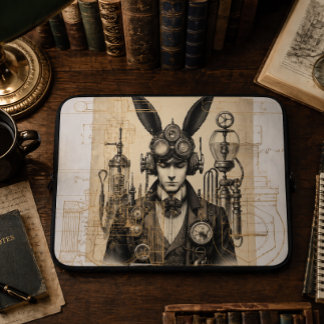 Housse Pour Ordinateur Portable Steampunk Victorien Mécanique