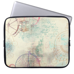 Housse Pour Ordinateur Portable Steampunk victorien Watercolor Grunge Pastel