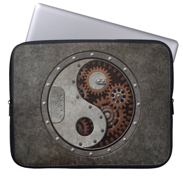 Housse Pour Ordinateur Portable Steampunk Yin Yang (Devant)