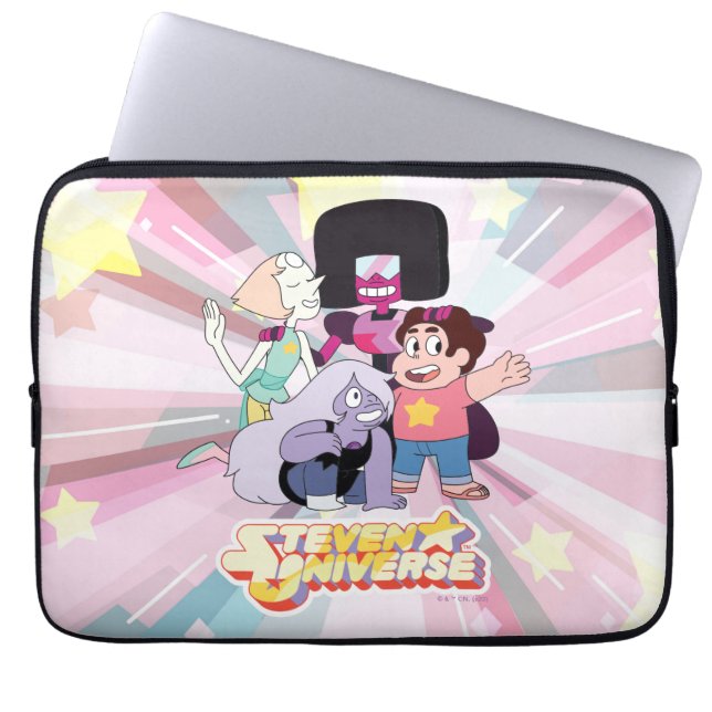 Housse Pour Ordinateur Portable Steven Universe | Crystal Gem Group Huddle (Devant)