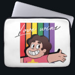 Housse Pour Ordinateur Portable Steven Universe - L'amour gagne<br><div class="desc">Steven Universe | Regardez ce graphique arc-en-ciel avec Steven Universe et les mots : "L'amour gagne"!</div>