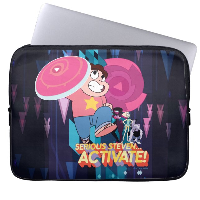 Housse Pour Ordinateur Portable Steven Universe | Sérieux Steven... Activez ! (Devant)